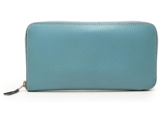 Hermès Cartera Hermes Azap Long Classic Zip Azul