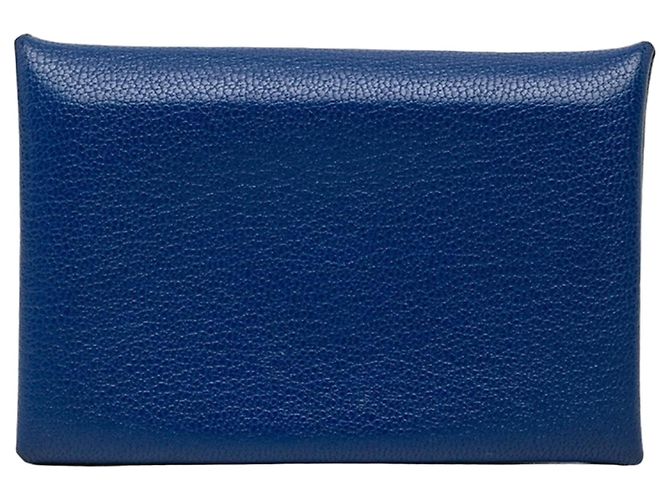 Hermès Hermes Calvi Visitenkartenetui Blau