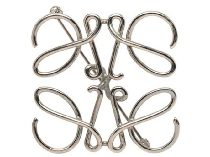 Loewe Anagram Brosche Silber