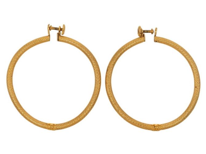 Orecchini a clip vintage Chanel Coco Mark D'oro