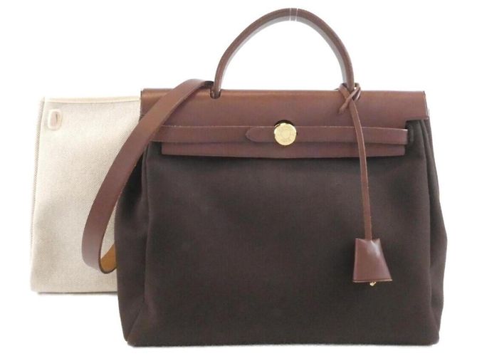 Hermès Borsa Hermes Herbag PM Marrone