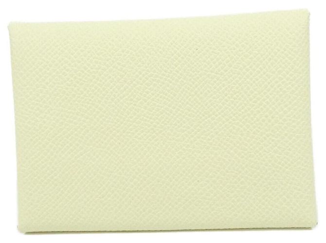 Hermès Hermes Calvi Duo Coin Case Yellow