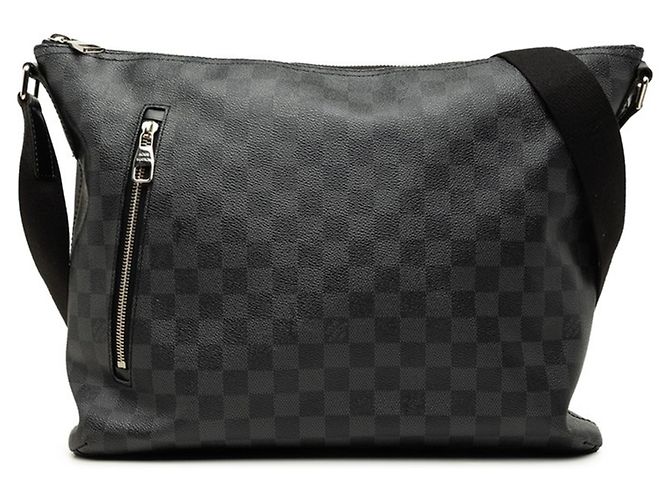 Borsa a tracolla Louis Vuitton Damier Graphite Mick MM Nero