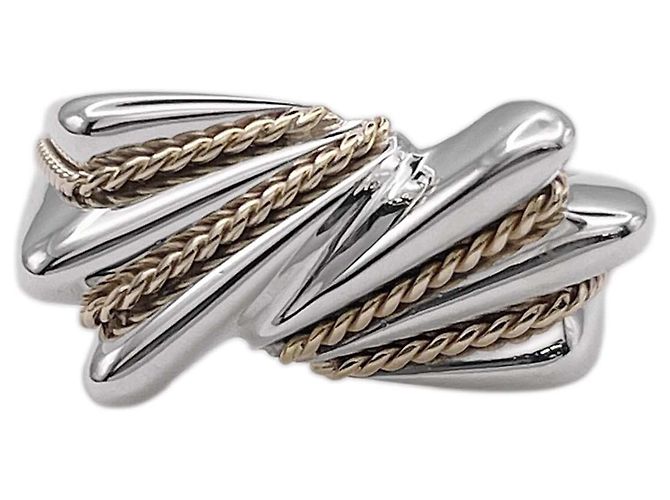 Tiffany & Co. Twist Ribbon Combination Band Ring Silber Golden