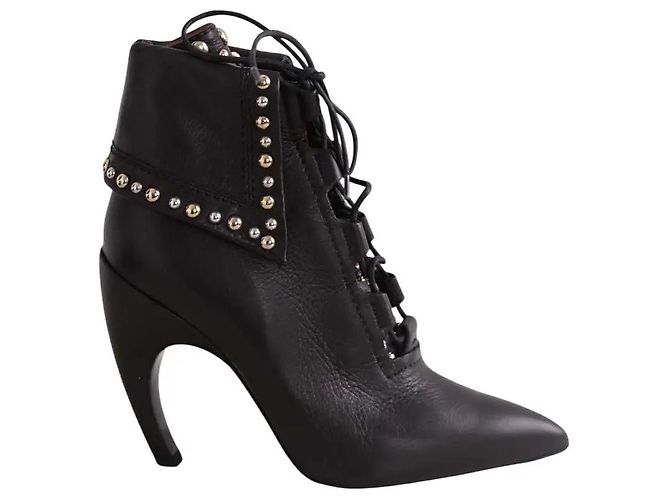 Givenchy Black Leather Lace-up Boots