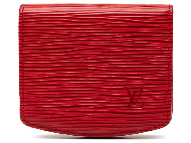 Louis Vuitton Epi Münzbeutel Rot