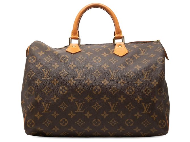 Borsa Boston Louis Vuitton Monogram Speedy 35 Marrone