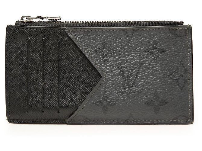 Tarjetero y monedero Louis Vuitton Monogram Eclipse Reverse Taigarama Negro