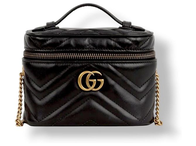 Gucci Marmont Vanity Mini Handtasche Schwarz