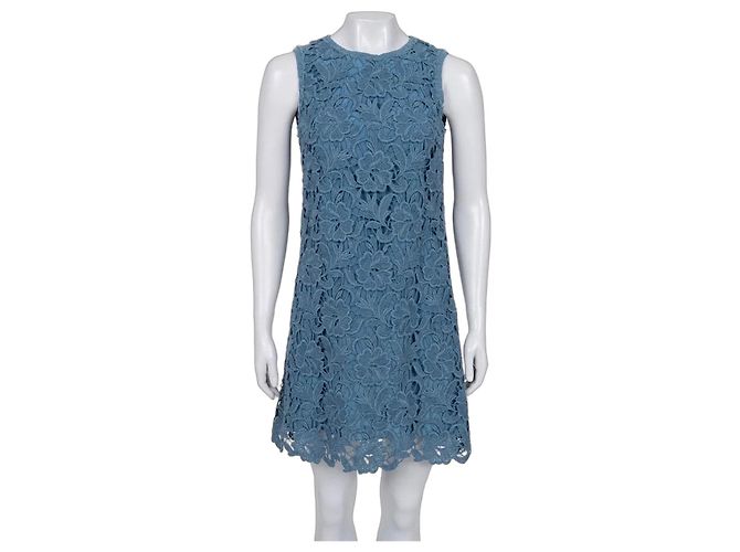 Vestido recto de encaje Dolce & Gabbana Light Blue IT40/S de segunda mano
