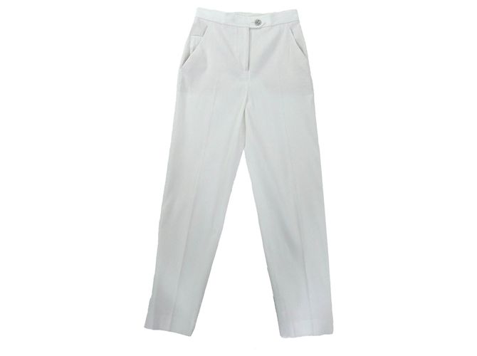 Pantalones de algodón Chanel Blanco