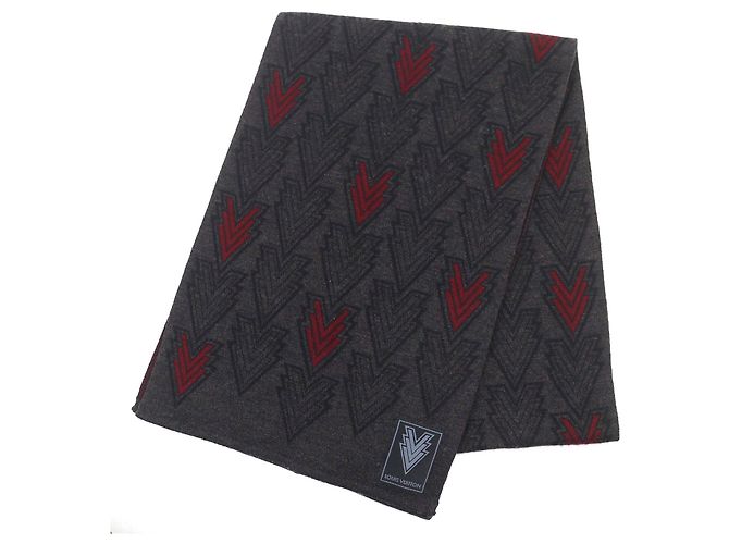 Louis Vuitton Escharpe Triple V Wool Scarf Marrone