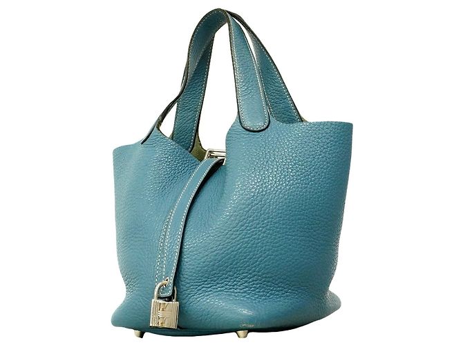 Hermès Bolsa Hermes Picotin Lock PM Azul