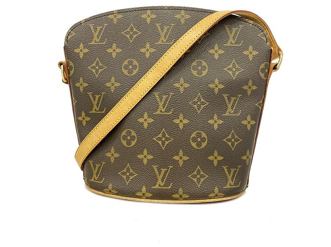 Sac à épaule Louis Vuitton Monogram Druot Marron