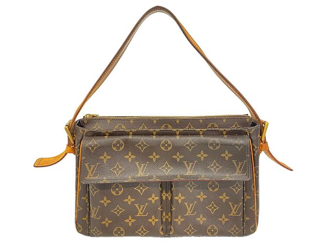 Borsa a tracolla Louis Vuitton Monogram Vivacite GM Marrone