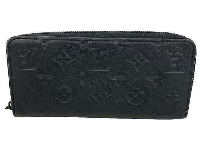Louis Vuitton Monogram Shadow Zippy Wallet Black