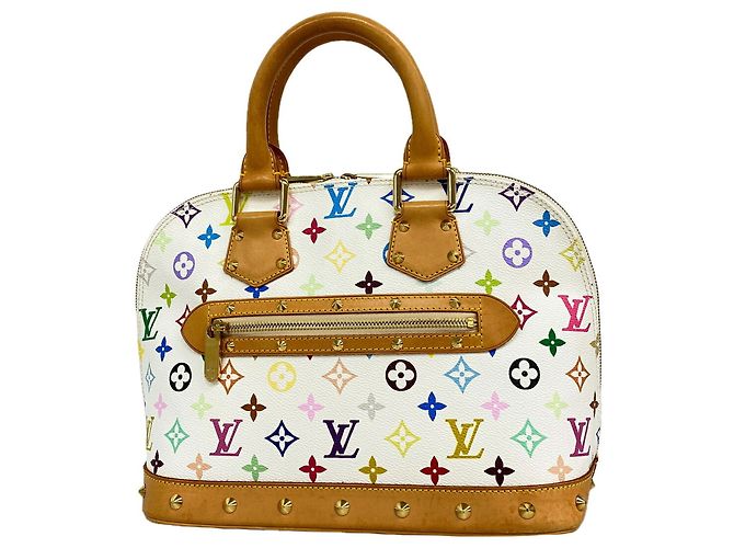 Sac à main Louis Vuitton Alma Monogram Multicolor M92647 Blanc