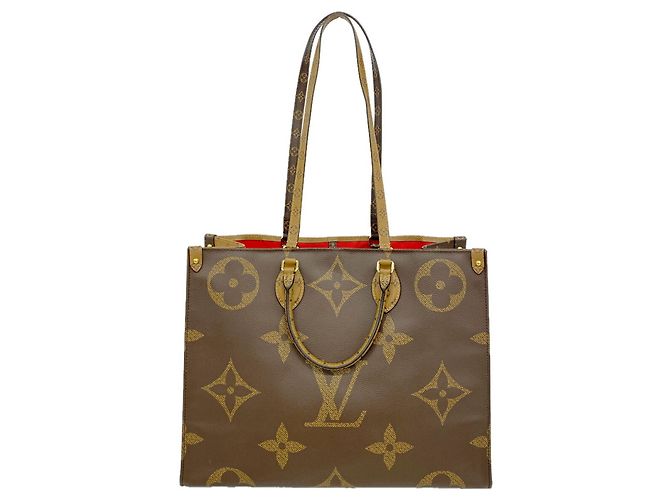 Borsa Tote Louis Vuitton Monogram Giant Reverse OnTheGo GM Marrone
