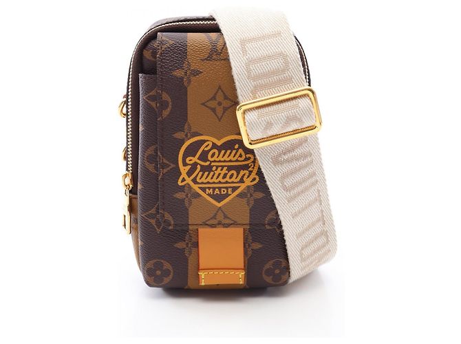 Louis Vuitton x NIGO Double Phone Pouch Marrom