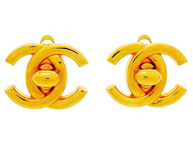 Orecchini a clip Chanel placcati oro D'oro