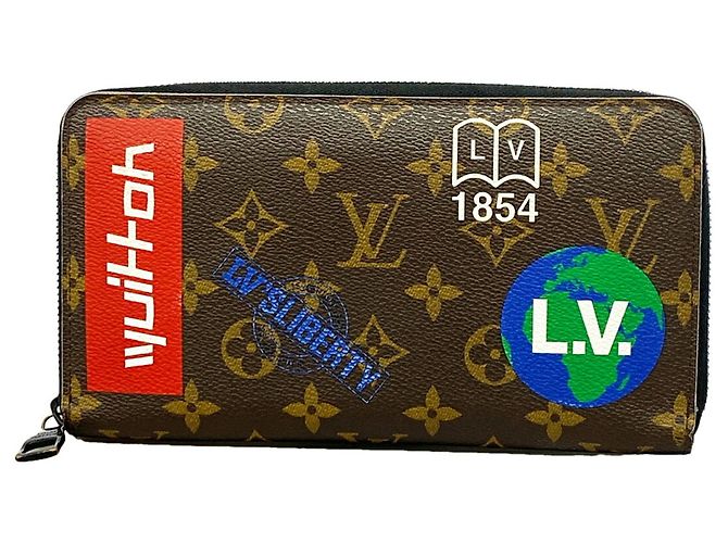 Zippy Carteira longa Louis Vuitton castanha Marrom