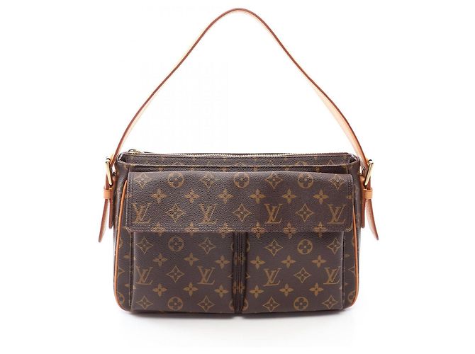 Borsa a tracolla Louis Vuitton Vivacite GM Monogram Marrone