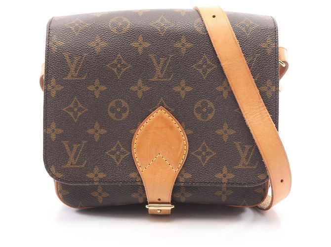Borsa a tracolla Louis Vuitton Cartouchiere MM Monogram Marrone