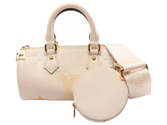 Borsa a mano 2-Way Louis Vuitton Papillon BB Beige D'oro Crudo