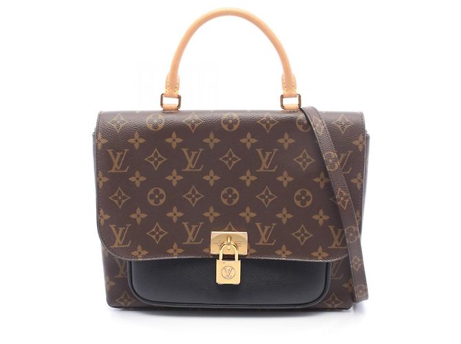 Louis Vuitton Marignan 2-Way Handtasche Braun Schwarz