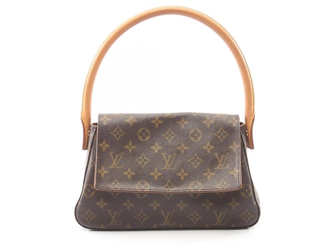 Bolsa de mão Louis Vuitton Mini Looping Monogram Marrom
