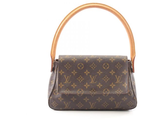 Bolsa de mão Louis Vuitton Mini Looping Monogram Marrom