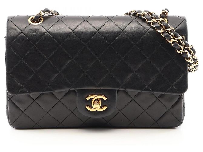 Borsa a tracolla Chanel Matelassé Double Flap Nero