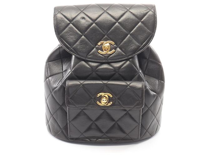 Mochila/Bolso Chanel Matelassé Negro