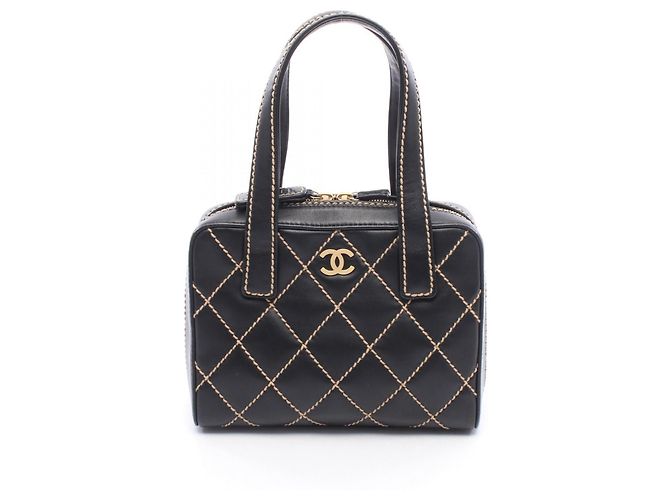 Chanel Wild Stitch Mini Handtasche Schwarz