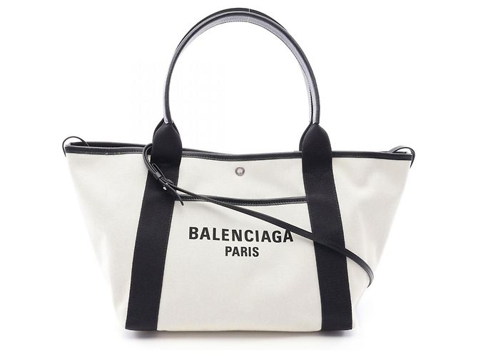 Balenciaga BIARRITZ Medium Tote 2-Way Bag Nero Crudo