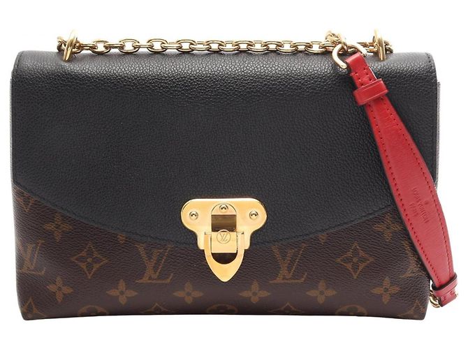 Bolsa de Ombro Louis Vuitton Saint Placido Monogram Noir Marrom Preto