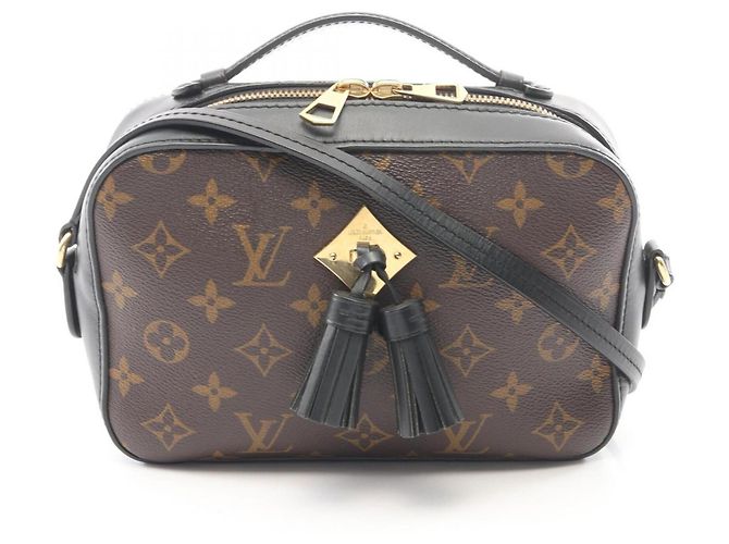 Bolsa de Ombro Louis Vuitton Saint-Onge Monogram Noir Marrom Preto