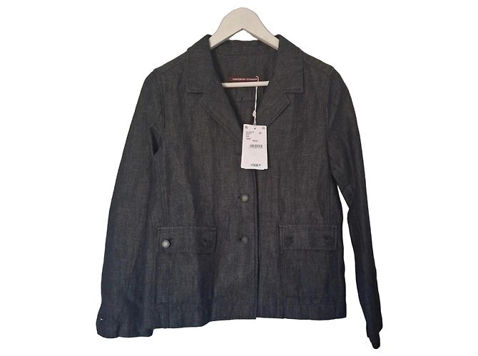 Comptoir Des Cotonniers Giacca di jeans corta Blu scuro