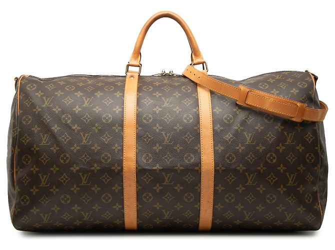 Louis Vuitton Brown Monogram Keepall Bandouliere 60 Marrom