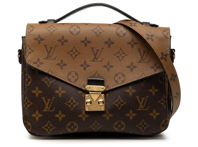 Louis Vuitton Brown Monogram Reverse Pochette Metis Castaño