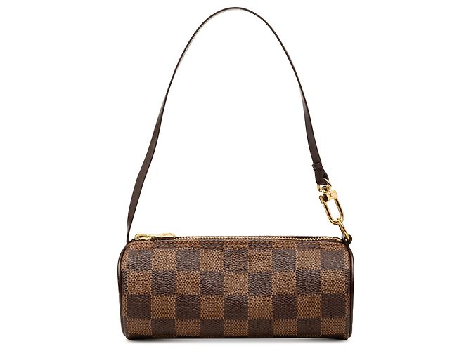 Louis Vuitton Brown Damier Ebene Papillon Pochette Marrone