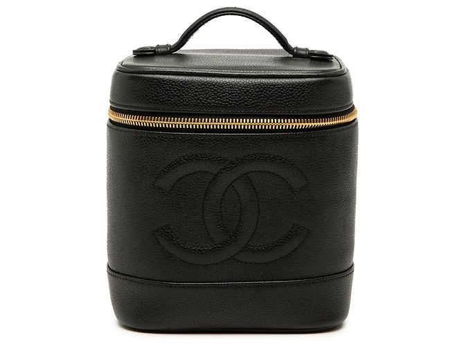 Sac Vanity Chanel Black CC Caviar Noir