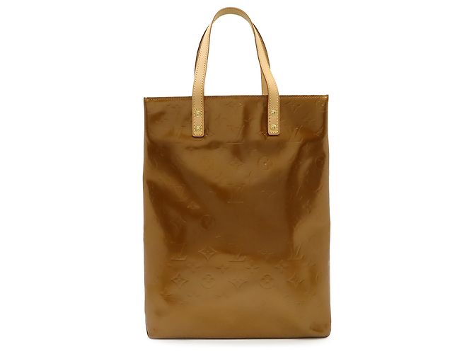 Louis Vuitton Brown Monogram Vernis Reade MM Marrone Bronzo