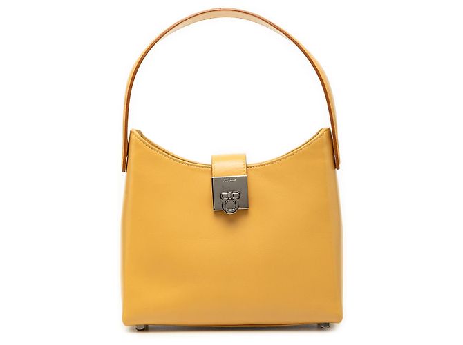Salvatore Ferragamo Borsa Ferragamo Gancini in pelle gialla Giallo
