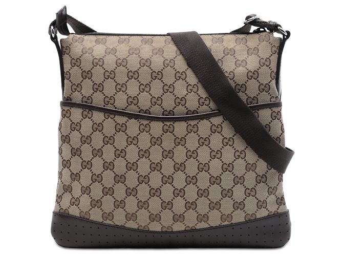 Gucci Beige GG Canvas Crossbody-Tasche