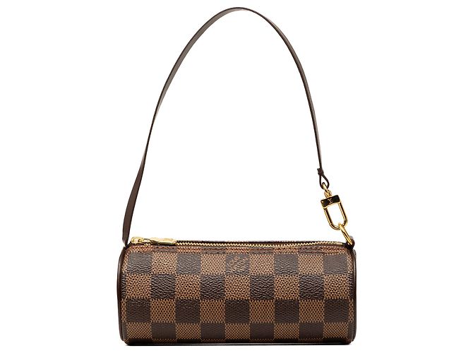 Louis Vuitton Brown Damier Ebene Papillon Pochette Marrone