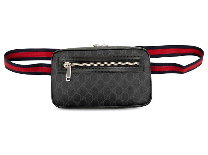 Borsa cintura Gucci Black GG Supreme Web Nero