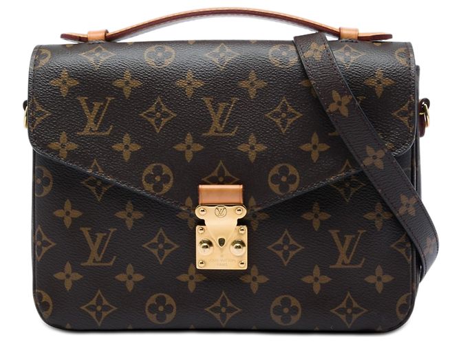 Louis Vuitton Brown Monogram Pochette Metis Marrone