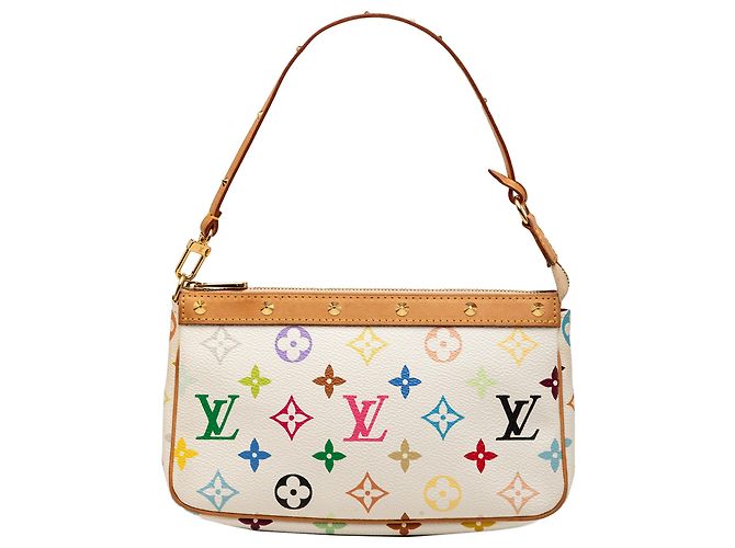 Louis Vuitton White Monogram Multicolore Pochette Accessoires