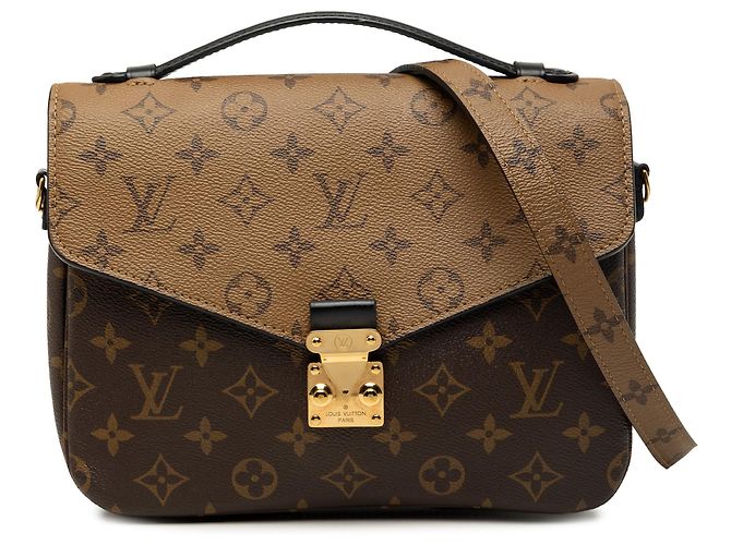 Louis Vuitton Brown Monogram Reverse Pochette Metis Braun